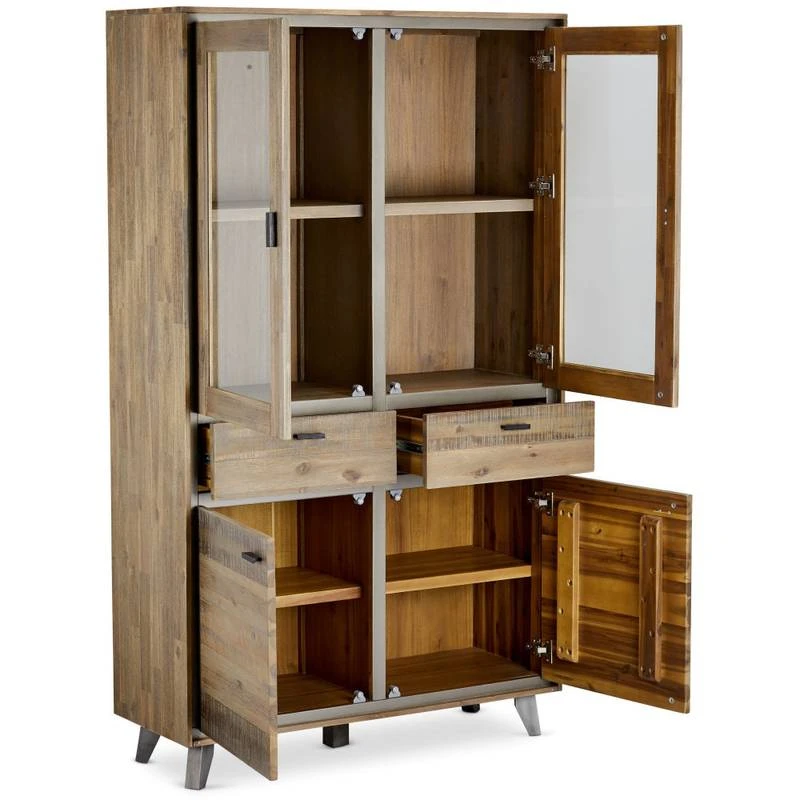 Armoire Vitrine Malaga Marron 7 Armoire Vitrine Malaga Marron – Image 5