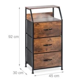 Commode Style Industriel 3 Tiroirs -Étagères Soldes Magasin fd51f25e4c7740c1a7a4d24bf6332bc8