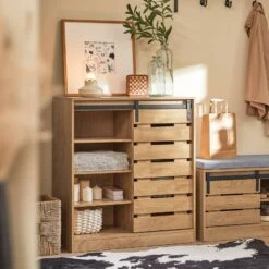 Commode à Chaussures Armoire FSB65-HG -Étagères Soldes Magasin fe55f0d0c250456ea214b0851f1a27e0