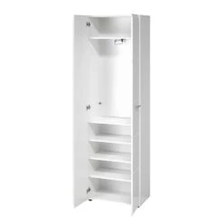 Armoire D’entrée Adana -Étagères Soldes Magasin garderobenschrank adana hochglanz weiss 5157536