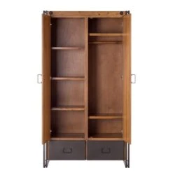 Armoire Manchester II -Étagères Soldes Magasin garderobenschrank manchester akazie teilmassiv akazie akazie anthrazit 110 cm 2 tuerig 4874976
