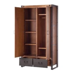 Armoire Manchester II -Étagères Soldes Magasin garderobenschrank manchester akazie teilmassiv akazie akazie anthrazit 110 cm 2 tuerig 4874980