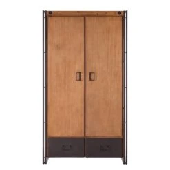 Armoire Manchester II -Étagères Soldes Magasin garderobenschrank manchester akazie teilmassiv akazie akazie anthrazit 110 cm 2 tuerig 4874996