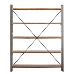 Étagère MANCHESTER 4 Rangements 150 Cm -Étagères Soldes Magasin regal manchester ii akazie massiv metall 4873120
