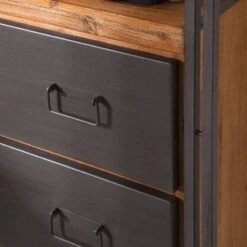 Étagère MANCHESTER 2 Compart. 3 Tiroirs -Étagères Soldes Magasin regal manchester vi anthrazit akazie dekor 4877264