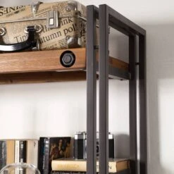 Étagère MANCHESTER 2 Compart. 3 Tiroirs -Étagères Soldes Magasin regal manchester vi anthrazit akazie dekor 4877268