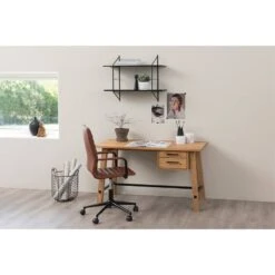 Étagère Oxbow II -Étagères Soldes Magasin regal oxbow ii paulownia massiv metall paulownia schwarz 5033752