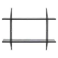 Étagère Oxbow II -Étagères Soldes Magasin regal oxbow ii paulownia massiv schwarz 4562380