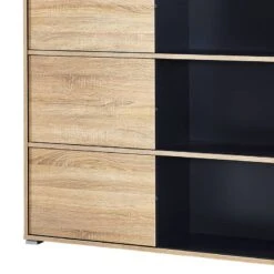 Étagère Avec Porte Coulissante Mingle I -Étagères Soldes Magasin schiebetuerenregal mingle i anthrazit eiche sonoma dekor 5029372