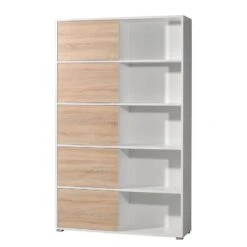 Étagère Avec Porte Coulissante Mingle I -Étagères Soldes Magasin schiebetuerenregal mingle i weiss eiche sonoma dekor 5029088