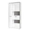 Armoire Vitrine Kushiro 2 Armoire Vitrine Kushiro -Étagères Soldes Magasin vitrinenschrank arco hochglanz weiss grau 4710812
