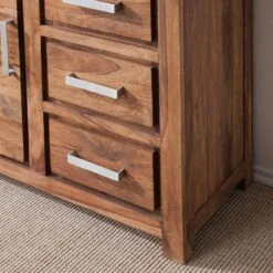 Vitrine OHIO A -Étagères Soldes Magasin vitrinenschrank ohio sheesham massiv 4257528