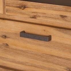 Armoire Vitrine Toumanar -Étagères Soldes Magasin vitrinenschrank toumanar akazie teilmassiv akazie sand 3627477